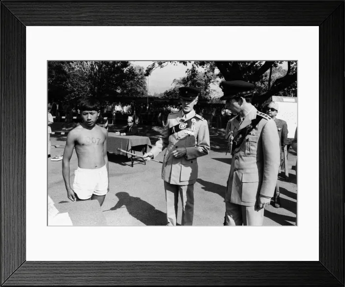 Framed Print : Prince Charles visits British Gurkha Headquarters in Dharan Nepal Framed Print : Prince Charles visits British Gurkha Headquarters in Dharan Nepal