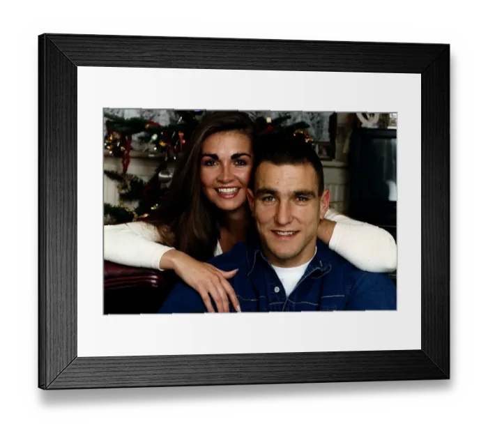 Framed Print : Vinnie Jones Football Player With Fiancee Tanya 1996