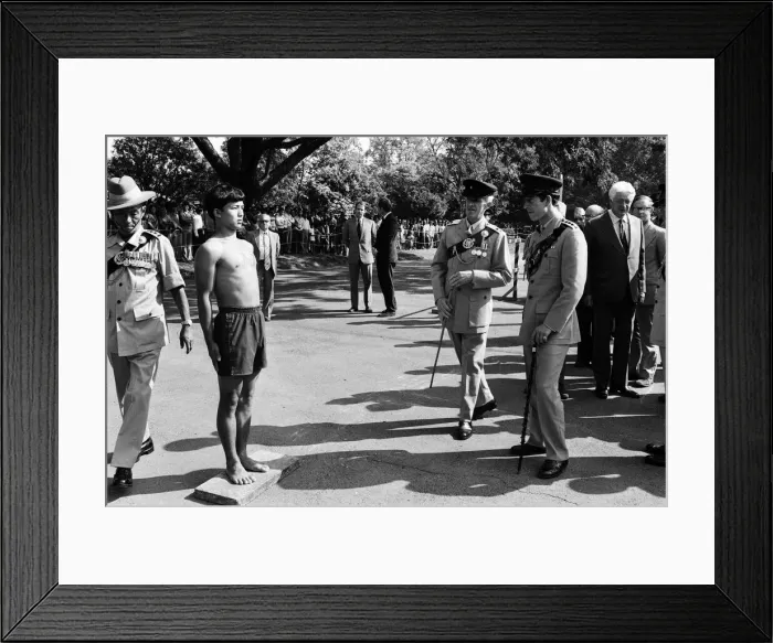 Framed Print : Prince Charles visits British Gurkha Headquarters in Dharan Nepal Framed Print : Prince Charles visits British Gurkha Headquarters in Dharan Nepal