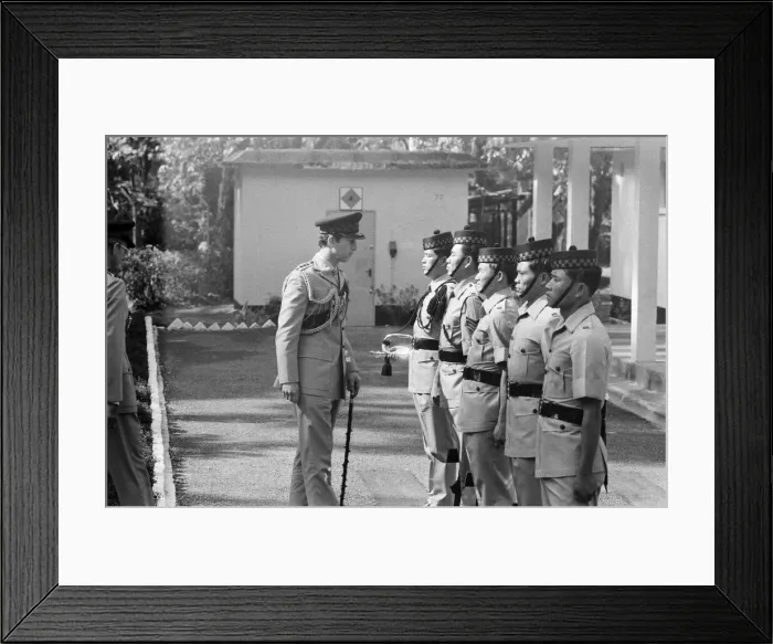 Framed Print : Prince Charles Nepal, dressed in his Colonel-in-Chief uniform. Nepal. December 1980 Framed Print : Prince Charles Nepal, dressed in his Colonel-in-Chief uniform. Nepal. December 1980