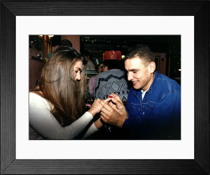 Framed Print : Vinnie Jones Football Player With Fiancee Tanya 1996 Framed Print : Vinnie Jones Football Player With Fiancee Tanya 1996