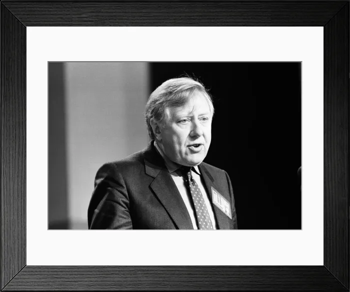 Framed Print : Labour Party conference, Bournemouth. Shadow Chancellor of the Exchequer Roy Hattersley Framed Print : Labour Party conference, Bournemouth. Shadow Chancellor of the Exchequer Roy Hattersley