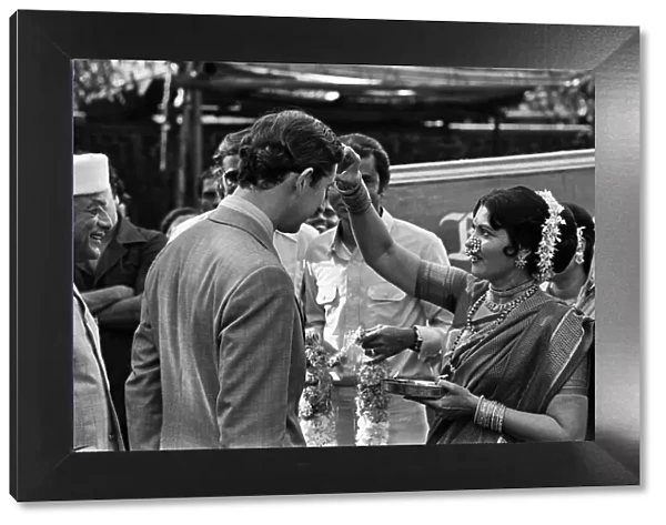 Prince Charles, the Prince of Wales, visiting Bombay, India