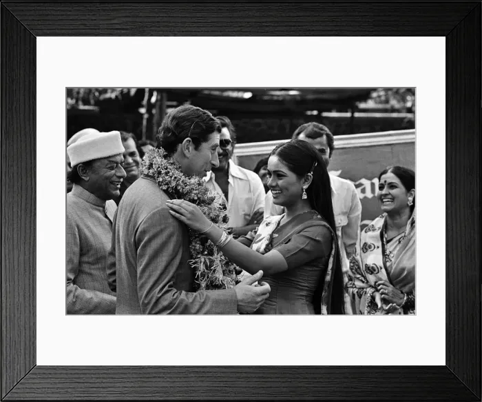 Framed Print : Prince Charles, the Prince of Wales, visiting Bombay, India Framed Print : Prince Charles, the Prince of Wales, visiting Bombay, India