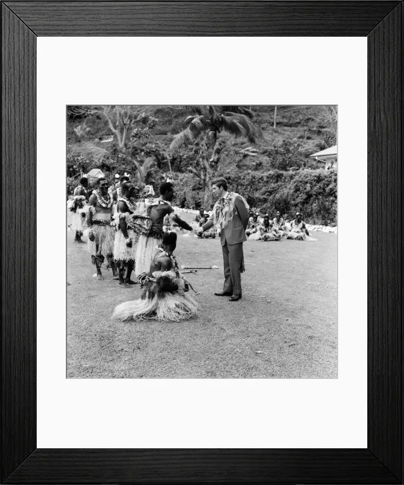 Framed Print : Charles, Prince of Wales, visits Levuka Island, Fiji. 11th October 1970 Framed Print : Charles, Prince of Wales, visits Levuka Island, Fiji. 11th October 1970