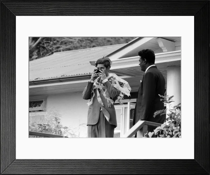 Framed Print : Charles, Prince of Wales, visits Levuka Island, Fiji. 11th October 1970 Framed Print : Charles, Prince of Wales, visits Levuka Island, Fiji. 11th October 1970