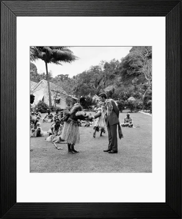 Framed Print : Charles, Prince of Wales, visits Levuka Island, Fiji. 11th October 1970 Framed Print : Charles, Prince of Wales, visits Levuka Island, Fiji. 11th October 1970