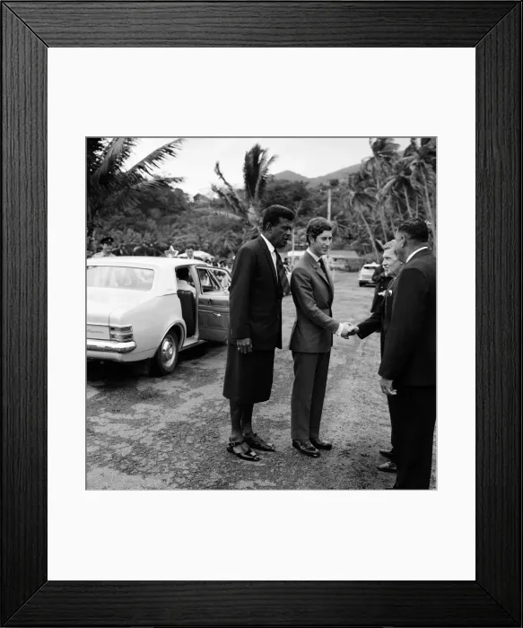 Framed Print : Charles, Prince of Wales, visits Levuka Island, Fiji. 11th October 1970 Framed Print : Charles, Prince of Wales, visits Levuka Island, Fiji. 11th October 1970