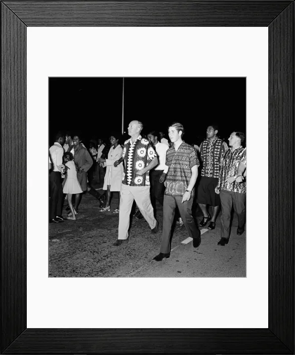 Framed Print : Charles, Prince of Wales, celebrates independence day in Fiji. 10th October 1970