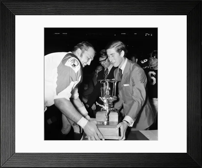 Framed Print : Prince Charles in Ottawa, Canada. Prince Charles is dwarfed by the giant heavily Framed Print : Prince Charles in Ottawa, Canada. Prince Charles is dwarfed by the giant heavily