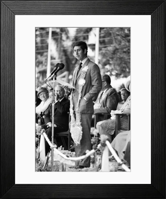 Framed Print : Charles, Prince of Wales, visits Suva in Fiji for Independence celebrations