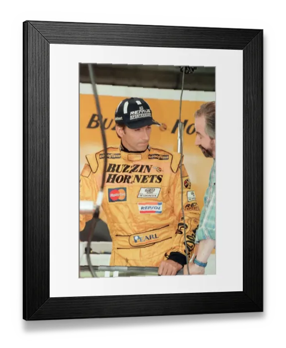 Framed Print : Damon Hill of Jordan-Mugen-Honda, 1998 British Grand Prix