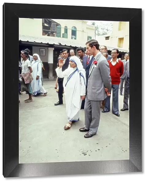 Prince Charles meets Mother Teresa during his tour of India. Calcutta. December 1980