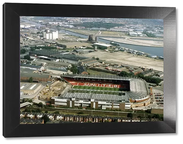 Aerial view of Old Trafford Stadium, home of Manchester United. 16th July 1992