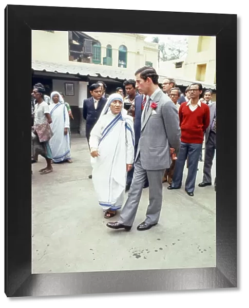 Prince Charles meets Mother Teresa during his tour of India. Calcutta. December 1980