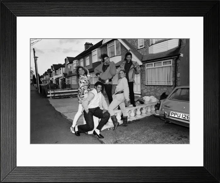 Framed Print : Pop group Five Star, which is made up of the Pearson family from Romford, Essex