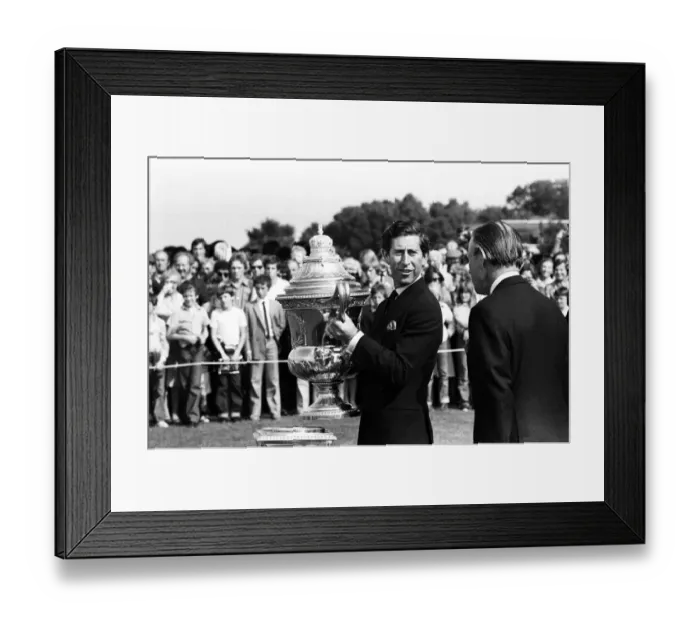 Framed Print : Prince Charles, Prince of Wales watching polo at Windsor, Berkshire. 27th June 1980