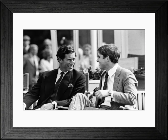 Framed Print : Prince Charles, Prince of Wales and Prince Andrew watching polo at Windsor, Berkshire Framed Print : Prince Charles, Prince of Wales and Prince Andrew watching polo at Windsor, Berkshire