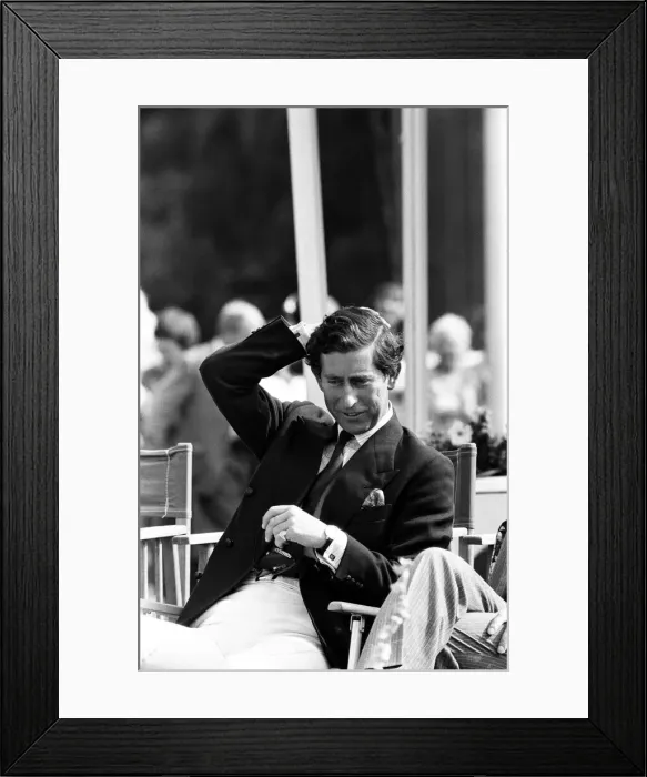 Framed Print : Prince Charles, Prince of Wales watching polo at Windsor, Berkshire. 27th June 1980 Framed Print : Prince Charles, Prince of Wales watching polo at Windsor, Berkshire. 27th June 1980