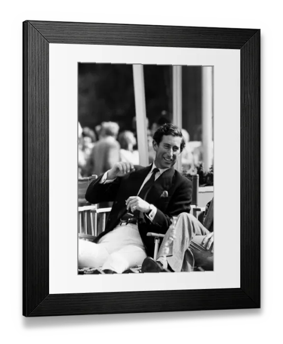 Framed Print : Prince Charles, Prince of Wales watching polo at Windsor, Berkshire. 27th June 1980 Framed Print : Prince Charles, Prince of Wales watching polo at Windsor, Berkshire. 27th June 1980