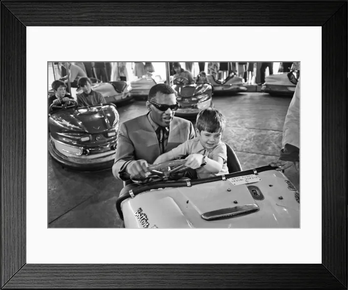 Framed Print : Ray Charles, R nB singer, pictured during the making of the film Ballad in Blue Framed Print : Ray Charles, R nB singer, pictured during the making of the film Ballad in Blue