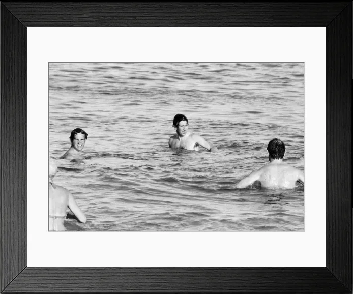 Framed Print : Prince Charles enjoying some time at the beach during his visit to Australia. March 1979 Framed Print : Prince Charles enjoying some time at the beach during his visit to Australia. March 1979