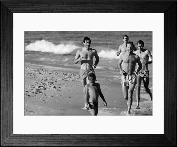 Framed Print : Prince Charles enjoying some time at the beach during his visit to Australia. March 1979 Framed Print : Prince Charles enjoying some time at the beach during his visit to Australia. March 1979