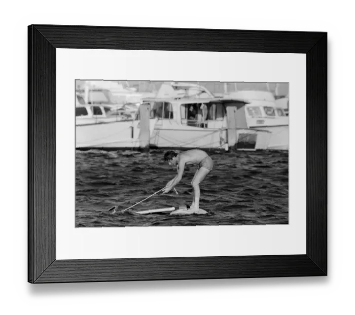 Framed Print : Prince Charles pictured windsurfing near Perth during his visit to Australia. March 1979 Framed Print : Prince Charles pictured windsurfing near Perth during his visit to Australia. March 1979