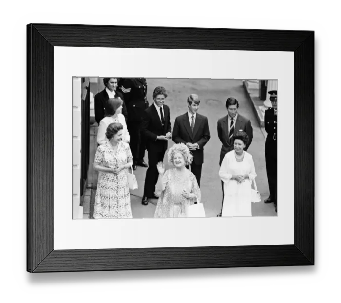 Framed Print : Queen Elizabeth The Queen Mother celebrates her 80th birthday at Clarence House with