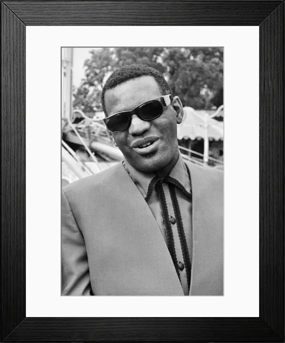 Framed Print : Ray Charles, R nB singer, pictured during the making of the film Ballad in Blue Framed Print : Ray Charles, R nB singer, pictured during the making of the film Ballad in Blue