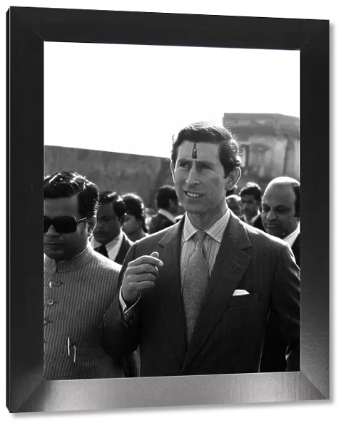 Prince Charles visits the historical Fatehpur Sikri near Agra, India. 29th November 1980