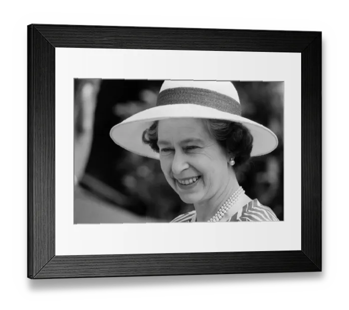 Framed Print : Queen Elizabeth II attends a garden party at Holland House Hostel to mark the Golden Framed Print : Queen Elizabeth II attends a garden party at Holland House Hostel to mark the Golden