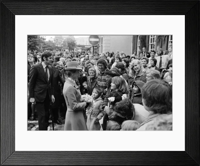 Framed Print : Princess Anne visits Aylesbury, Buckinghamshire. 20th May 1980 Framed Print : Princess Anne visits Aylesbury, Buckinghamshire. 20th May 1980