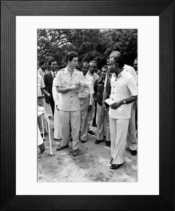 Framed Print : Prince Charles, Prince of Wales visits Madras, India. 4th December 1980 Framed Print : Prince Charles, Prince of Wales visits Madras, India. 4th December 1980