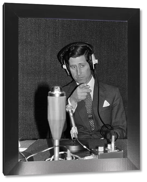 Prince Charles visits Londons Capital Radio, pictured in the studio wearing