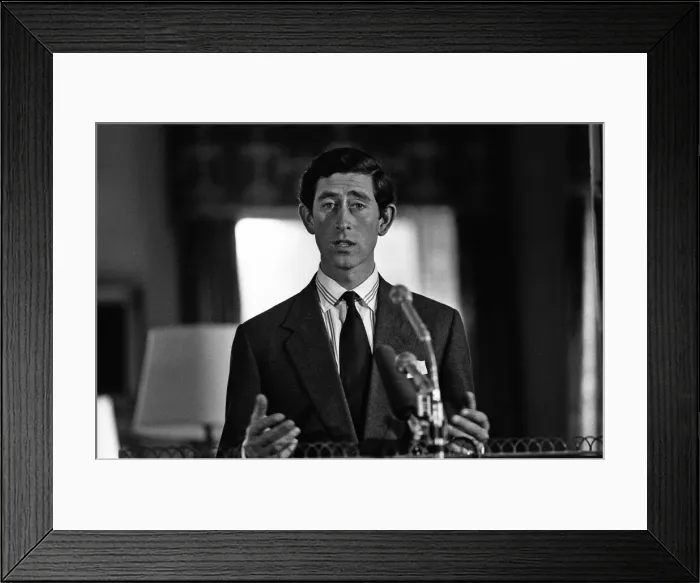 Framed Print : Prince Charles attends the Mountbatten Trust press conference at Broadlands, Hampshire
