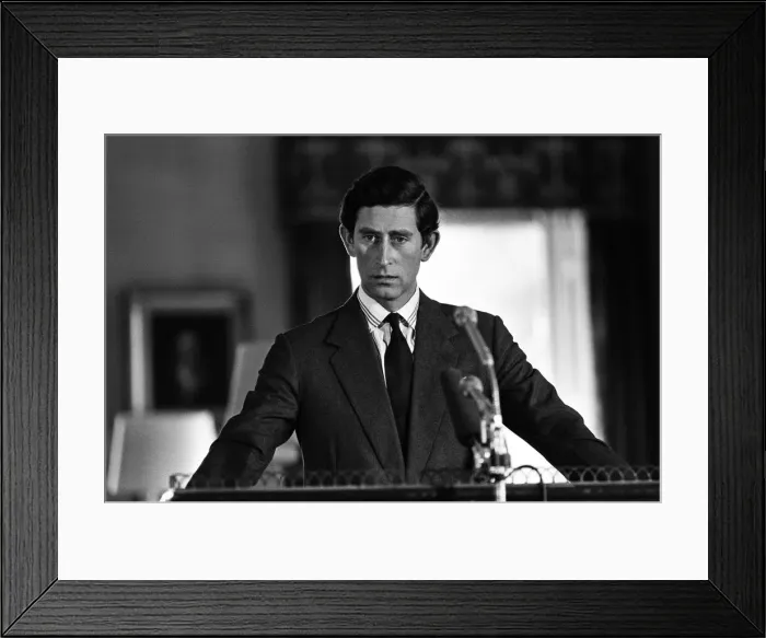Framed Print : Prince Charles attends the Mountbatten Trust press conference at Broadlands, Hampshire