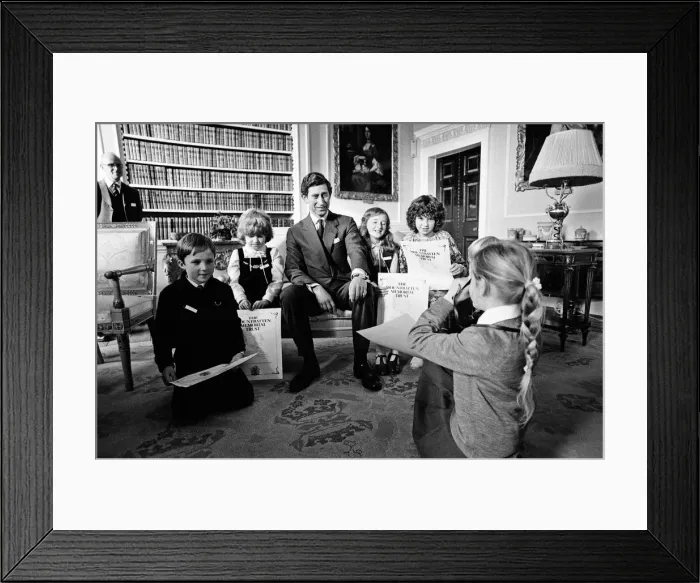 Framed Print : Prince Charles attends the Mountbatten Trust press conference at Broadlands, Hampshire Framed Print : Prince Charles attends the Mountbatten Trust press conference at Broadlands, Hampshire
