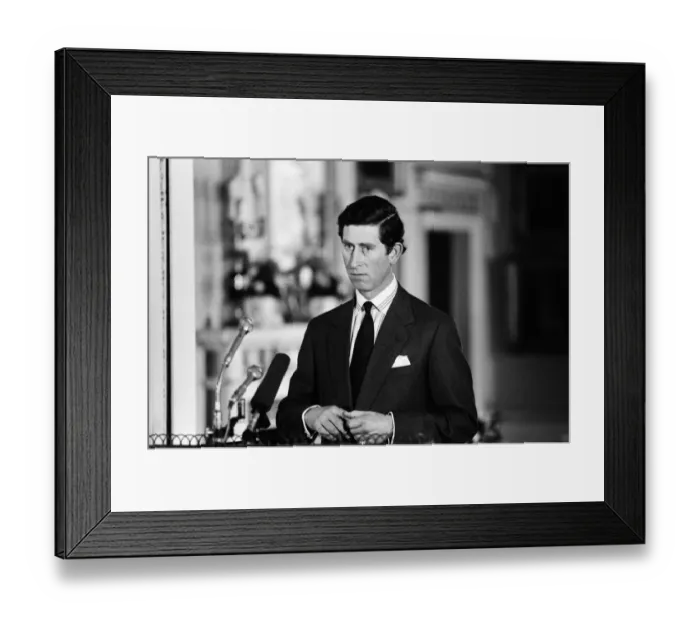 Framed Print : Prince Charles attends the Mountbatten Trust press conference at Broadlands, Hampshire