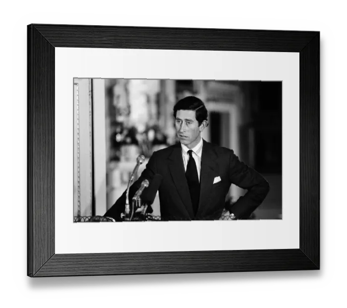 Framed Print : Prince Charles attends the Mountbatten Trust press conference at Broadlands, Hampshire