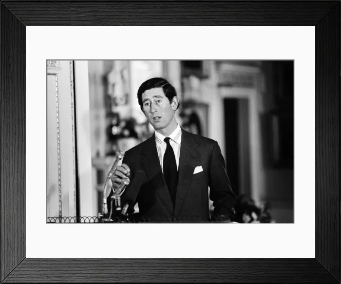 Framed Print : Prince Charles attends the Mountbatten Trust press conference at Broadlands, Hampshire