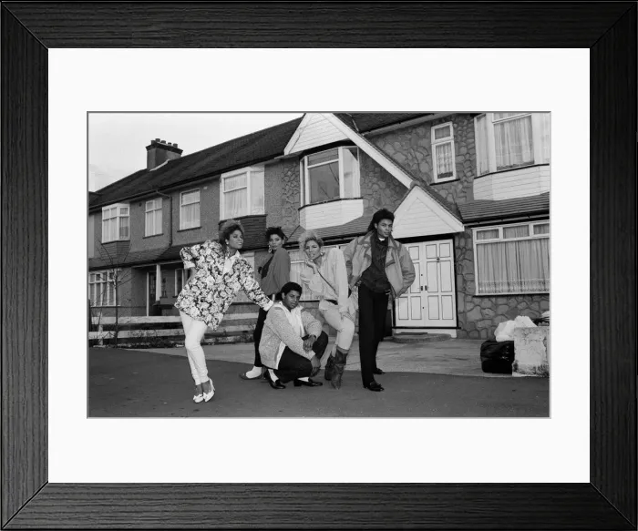 Framed Print : Pop group Five Star, which is made up of the Pearson family from Romford, Essex