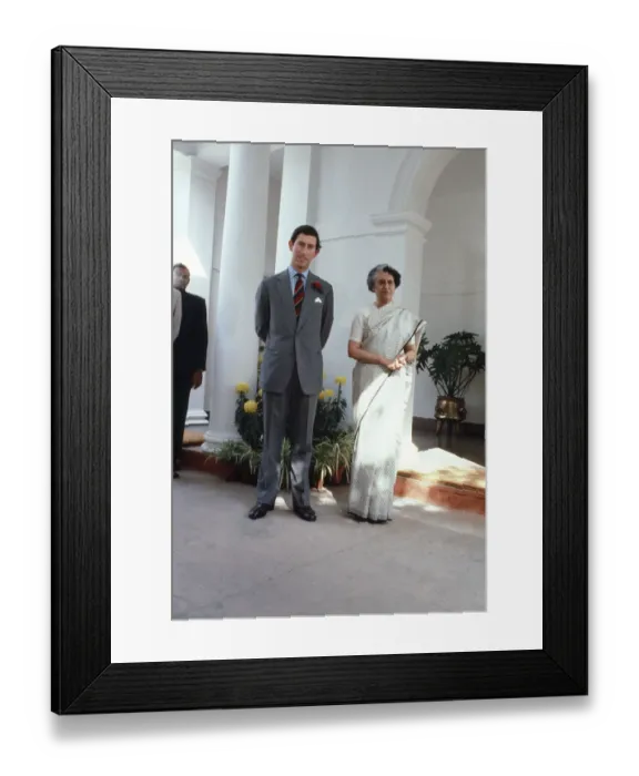 Framed Print : Prince Charles meets Prime Minister Indira Gandhi during his visit to New Delhi, India Framed Print : Prince Charles meets Prime Minister Indira Gandhi during his visit to New Delhi, India