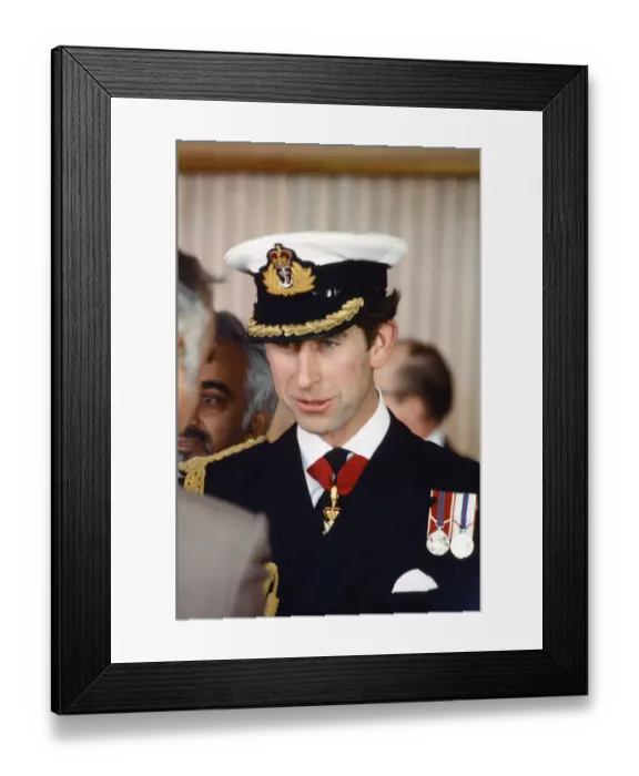 Framed Print : Prince Charles at Delhi Airport during his visit to New Delhi, India. November 1980