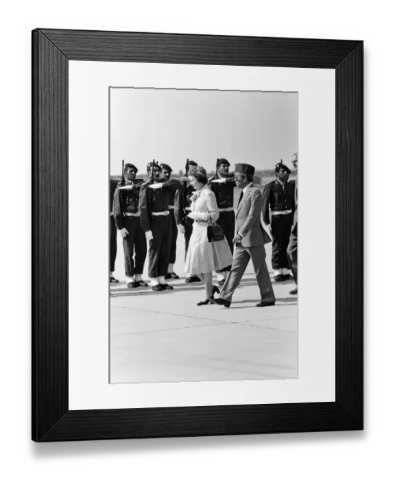 Framed Print : Queen Elizabeth II state visit to Marrakesh, Morocco. The Queen and Prince Philip