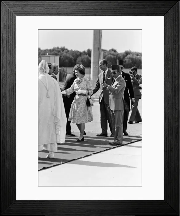 Framed Print : Queen Elizabeth II state visit to Marrakesh, Morocco. The Queen and Prince Philip Framed Print : Queen Elizabeth II state visit to Marrakesh, Morocco. The Queen and Prince Philip