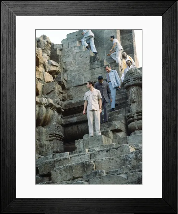 Framed Print : Prince Charles tour of India. Pictured at the Hindu Konark Sun Temple. December 1980