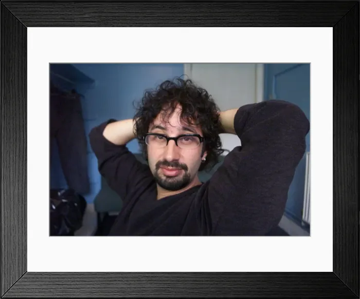 Framed Print : David Baddiel in his dressing room June 1999 before the Comic Relief Debt Wish Framed Print : David Baddiel in his dressing room June 1999 before the Comic Relief Debt Wish