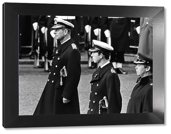 Remembrance Day at The Cenotaph, Whitehall. Prince Philip, Duke of Edinburgh