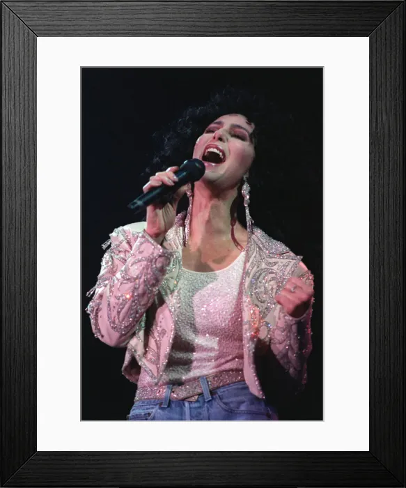 Framed Print : Cher performing on The Heart of Stone Tour, Wembley Arena